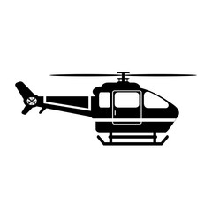 Isolated icon of the helicopter. Logo, symbol. Simple vector illustration.