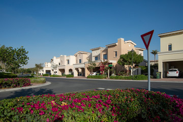 Fototapeta na wymiar housing solution and investment opportunity - luxury upper middle class villas gated compound 