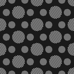 Modern dark wallpaper background geometric texture seamless pattern, vector image