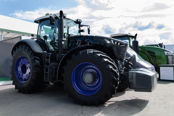 tractor with big wheels, machine for agricultural work and transportation of goods