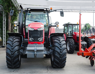 tractor with big wheels, machine for agricultural work and transportation of goods