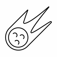comet space object line icon