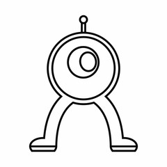 alien space object line icon