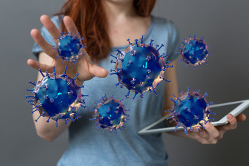 Corona Virus Healthcare Concept. Coronavirus protection Pandemic Sars Fever.