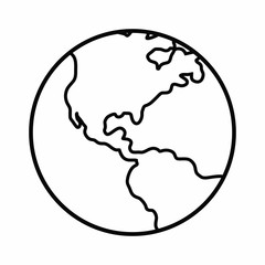 planet space object line icon