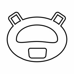 helmet space object line icon