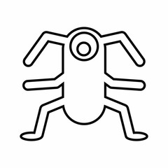 alien space object line icon