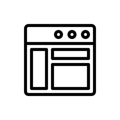 Layout Vector Colour With Line Icon Illustration