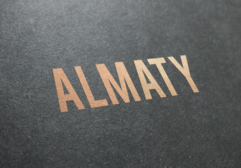 Almaty. Bronze text. Premium edition.