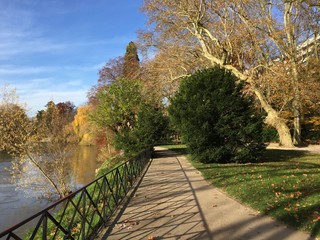 Autumn in the Micaud Park in Besançon, France