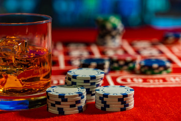 Roulette table at the casino