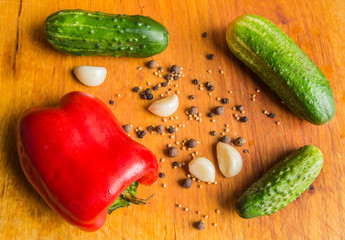 fresh vegetables on white background