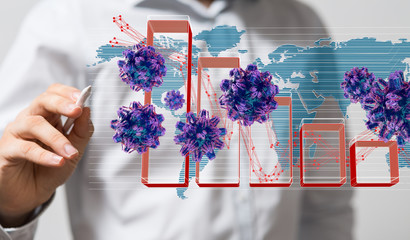 The coronavirus impacts the global economy..