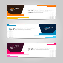 Colorful Banner background design. modern abstract template design.