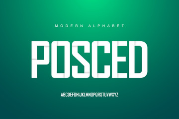 Modern alphabet font set. Typography modern style display font. Premium Vector