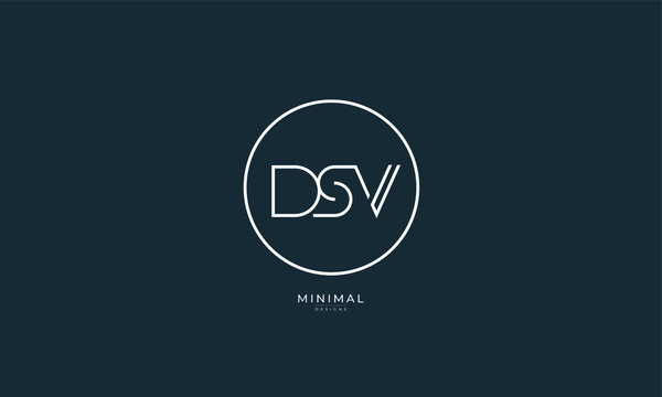 Alphabet letter icon logo DSV