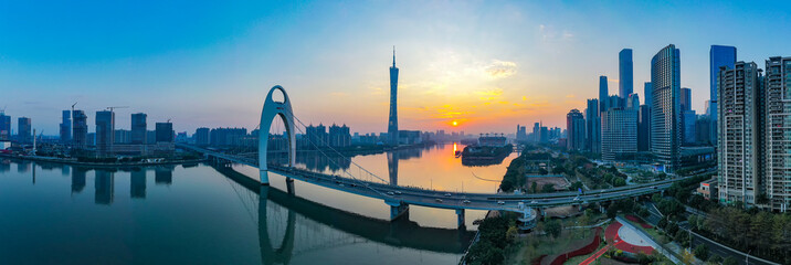 Aerial photo of Guangzhou City, China