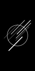 Simple Mimalist vector illustration in black and white for wallpaper.