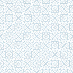Geometric seamless pattern. Sky blue abstract geometric background. Vector illustration. Monochrome repeating texture. Elegant ornament. Modern design paper, wallpaper, textile, cover, print. Stock.