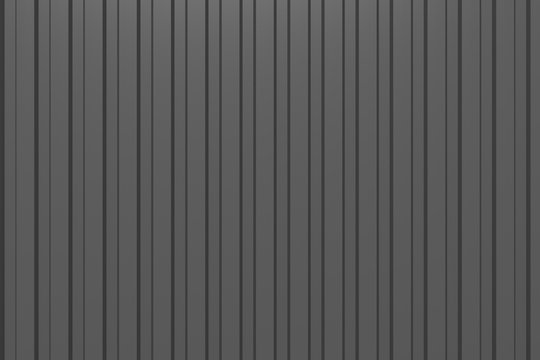 Black corrugated metal texture, dark abstract background. 3d texture.