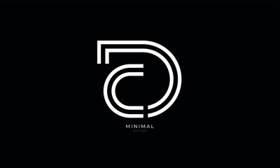 Alphabet letter icon logo CD
