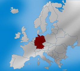 mapa niemcy europa - obrazy, fototapety, plakaty