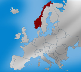 Norwegia mapa europa