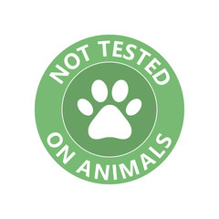 Symbol of No tested on animal. Can be used as logo, sticker, icon