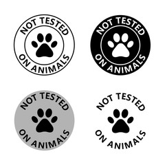 Symbol of No tested on animal. Can be used as logo, sticker, icon
