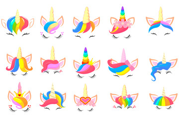 Pony unicorn face elements.  © NADIIA