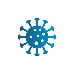 Corona virus disease icon logo design vector template