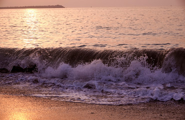 Waves on the seashore
