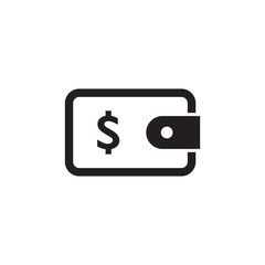 Wallet icon logo design vector template