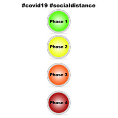Coronavirus disease named COVID-19, dangerous virus vector illustration.