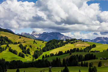 Alpe di Siusi (Seiser Alm) with Dolomites in the Background