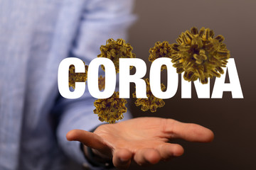 Corona Virus - Microbiology And Virology Concept - 3d Rendering.