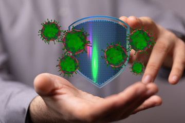 epidemic coronavirus 2019-nCoV 3d protection.