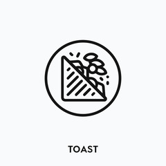 toast icon vector. toast sign symbol