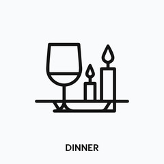 dinner icon vector. dinner sign symbol