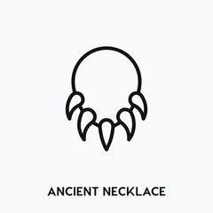 ancient necklace icon vector. necklace sign symbol
