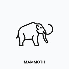mammoth icon vector. mammoth sign symbol