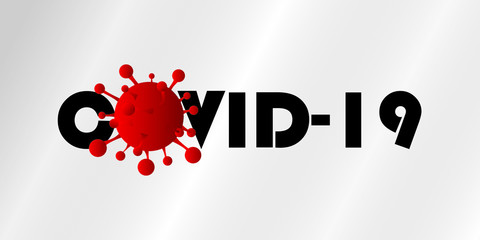Coronavirus disease named COVID-19, dangerous virus vector illustration.