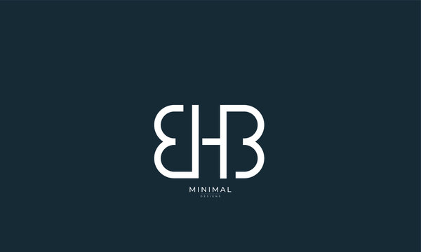 Alphabet letter icon logo BHB