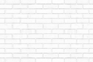 Old grunge white brick wall texture for background