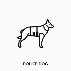 police dog icon vector. police dog sign symbol