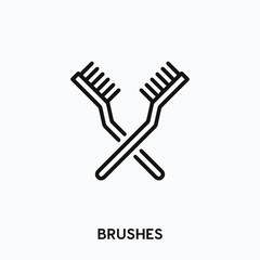 brushes icon vector. brushes sign symbol