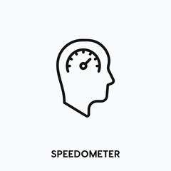 speedometer icon vector. speedometer sign symbol