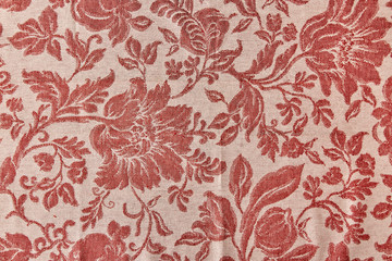 Fabric texture and background with flowers