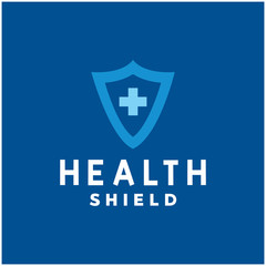 Health logo design vector template with Shield Concept style. Security Symbol and Modern Protect icon for Company And Business.