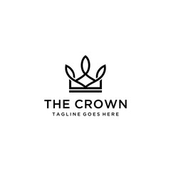 Illustration modern Crown luxury geometric logo design